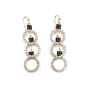 Sparkling Rhinestone Circle Drop Earrings